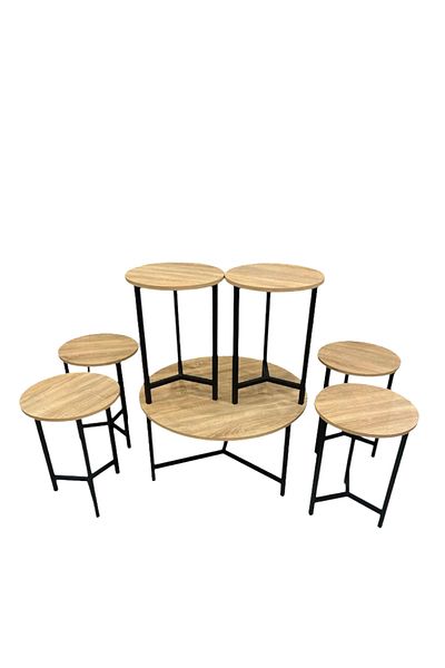 Ch 7-piece wooden table set
