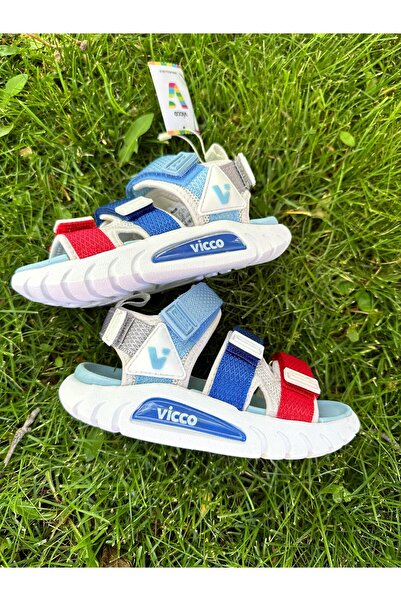 Vicco Size 26-35 Three Stripes Lightweight Non-Slip Sole Girls-Boys Sandals
