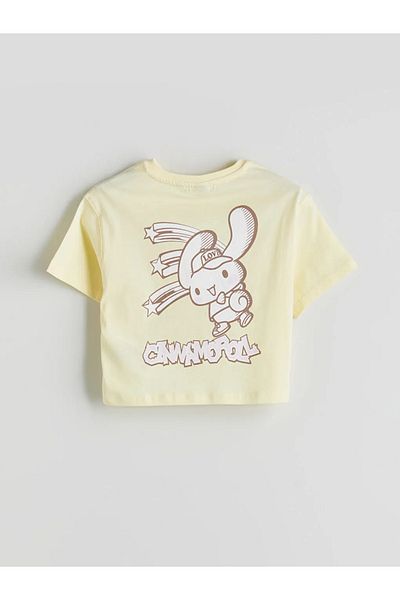 LC Waikiki Lcw Kids Sari Crew Neck Cinnamoroll Printed Girl's T-Shirt