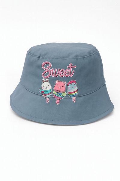 mia mia Pink Bucket Hat with Sweet Writing for Baby Girl