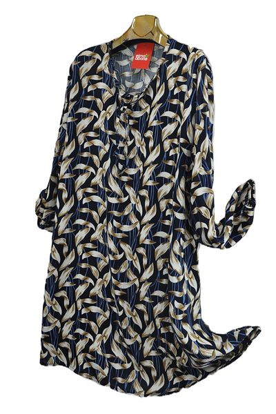 elma abone Large Size Viscose Lace-Up Tunic