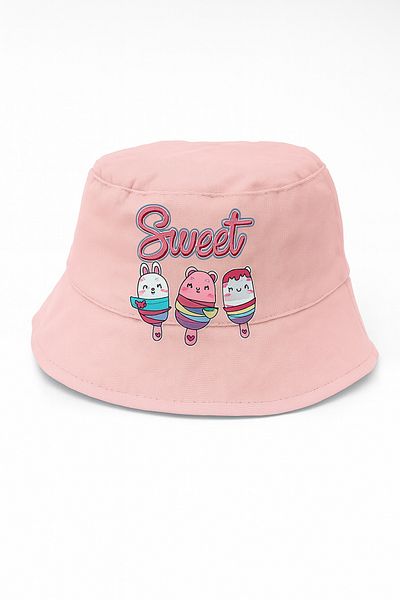 mia mia Pink Bucket Hat with Sweet Writing for Baby Girl