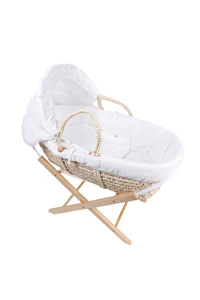 KIKIBEBE Wooden Fun Moment Moses Basket With Foldable Stand - Wood