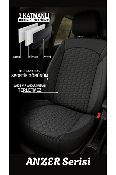 Galaxy Nissan Pulsar Compatible Anzer Plus Series Auto Seat Cover
