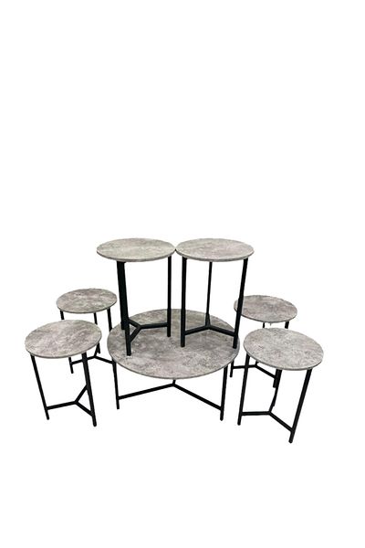 Ch 7-piece wooden table set