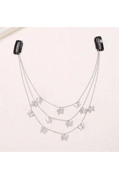 Shiklik MODA Допълнете елегантността си с елегантната верижка за коса „Пеперуда“