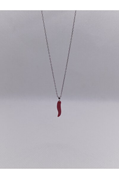 Kjewelry 925 Ayar Gümüş Kırmızı Biber Kolye