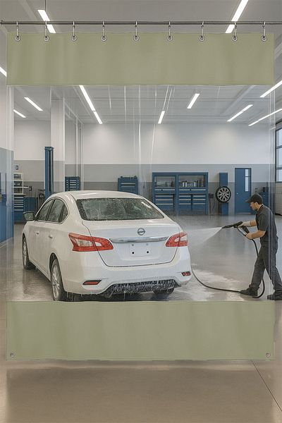 size ne lazım 0,80mm Διαφανές Κουρτίνα Αυτόματης Σέρβις και Πλύσης Διαχωριστικό 12 Χρώμα Ύψος 200 cm x Πλάτος 400 cm
