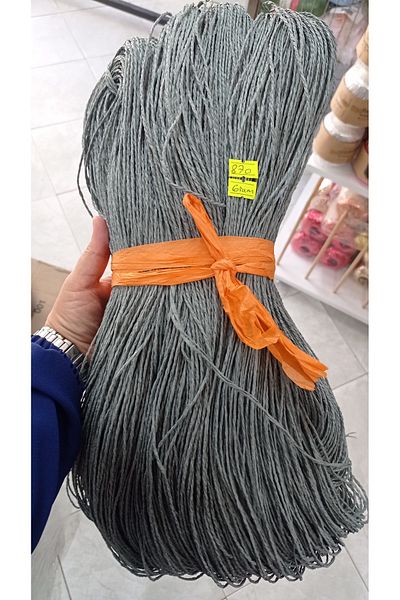 rüya hobi 870 γραμμάρια Premium Natural Twine Σχοινί, Ψάθινο νήμα, Σχοινί για ψάθινη τσάντα, Σχοινί για ψάθινο καπέλο (Mould Green-Light)