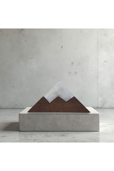 MİESSA Wooden Napkin Holder Special Design, Cafe Restaurant Decorative Napkin Holder