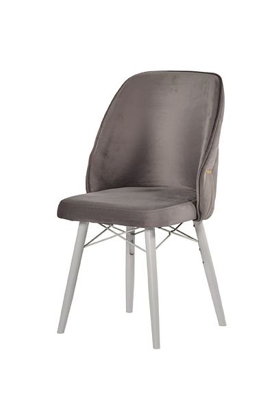 Desire Fergana Chair, Gold details, first-class hornbeam frame, durable wooden legs White