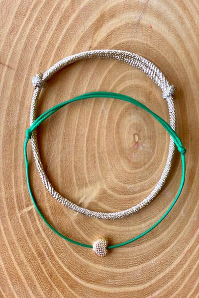 Shepidi 2-Piece Gold Rope and Heart-Shaped Anklet