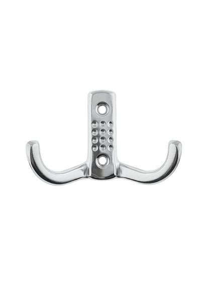 OEM Cuier metal mobila sau perete, cu 2 agatatori de 2 cm, 2 orificii, 85 x 57 x 30 mm, crom lucios