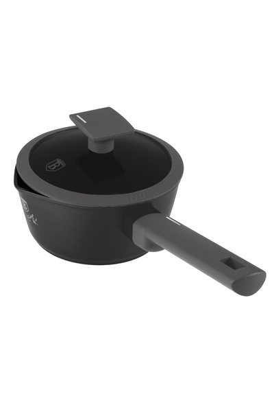 Berlinger Haus Hrnec na omáčku s poklicí 16 cm 1,2 l antracitová BH 8118, nepřilnavý povrch, šedá