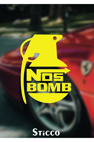 Sticco ملصق لاصق على الزجاج الأمامي للسيارة والدراجة النارية من Nos Bomb JDM ...