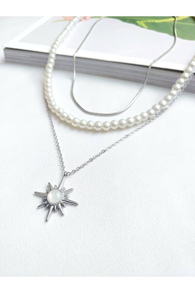 Alexis Carrel Kutup Yıldızı Detaylı 3'lü Kombin Kolye, Set Kolye