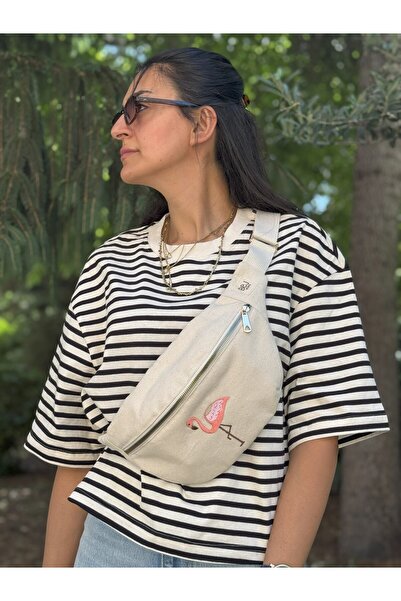 BEJ STORE NAKIŞLI BEL ÇANTASI