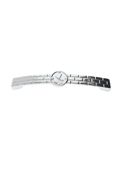 OEM Maner din metal pentru mobilier, lungime 150 mm, cu design ceas, MOB-66990, argintiu