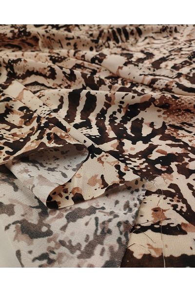 Kumaş Parça 50% Rayon 50% Viscose Moroccan Viscose in Coffee Cream Colors (Width 140 cm X Length 205 cm)