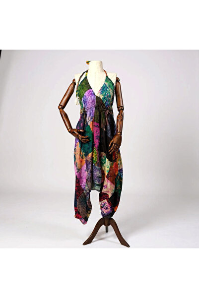 Kaila Orenda Hint İpeği Bohem Şalvar Tulum