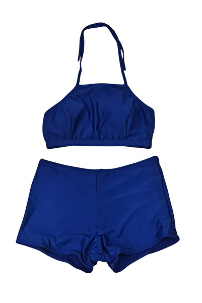 Glowzia Saksmavi Kadın Şortlu Bikini Takımı
