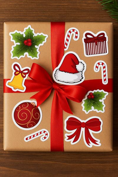 Emtory New Year Sticker 11 Pieces - New Year Sticker - New Year Gift Packaging Sticker - New Year Ornament -