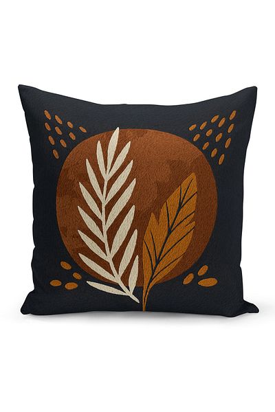 Bertille Home Husă de pernă imprimată digitală pe două părți (aspect de model de broderie Punch/Punch)