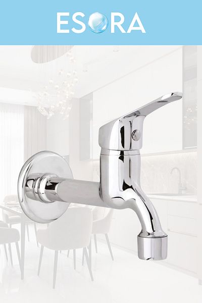 ESORA Chrome Mix Faucet Open Close Sink Wc Toilet Garden Faucet Chrome Open Close Guaranteed