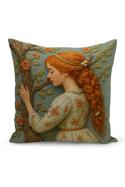 Bertille Home Husă de pernă imprimată digitală pe două părți (aspect de model de broderie Punch/Punch)