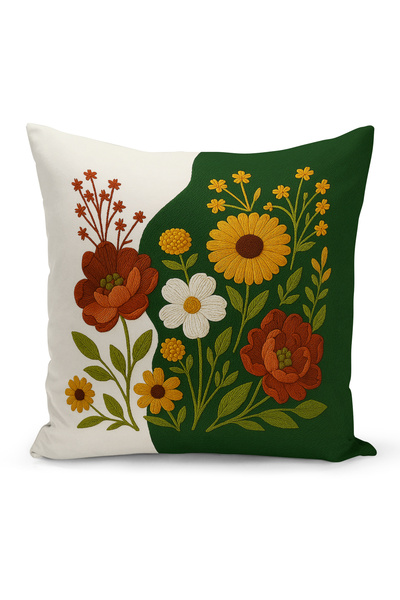 Bertille Home Husă de pernă imprimată digitală pe două părți (aspect de model...