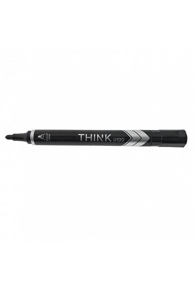 OEM Black permanent marker, THINK U100, with 1.5MM round tip, for writing on any surface