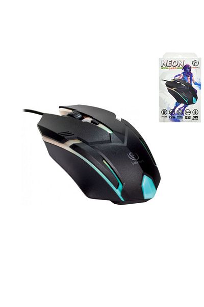 Diverse Mouse Gaming Rebeltec NEON with optical sensor, LED, DPI 800/1200/1600, 4D, cable 1.8m, 120 x 70 x 35mm