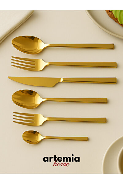 DMR LİFE Forever Gold 36 Pieces |   Cutlery Set |   Titanium Plating |   18/10 Stainless Steel