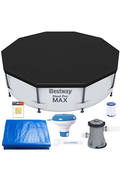 BESTWAY Piscina Cadru Metalic Steel Pro Max, 305x76 Cm, Cu Toate Accesoriile