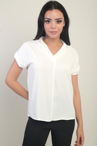 By Saygı Polo Neck Double Sleeve Ayrobin Blouse
