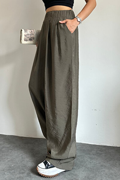 Feela Moda 2009 Elastic Waist Parachute Fabric Palazzo Women's Trousers