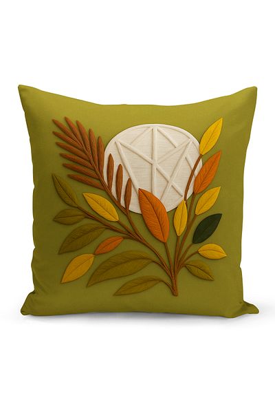 Bertille Home Husă de pernă imprimată digitală pe două părți (aspect de model de broderie Punch/Punch)