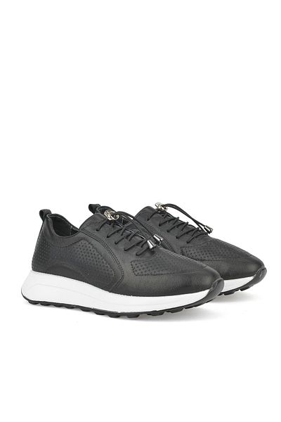 Ziya , Women's Genuine Leather Sneaker 1511050Z2341 Black