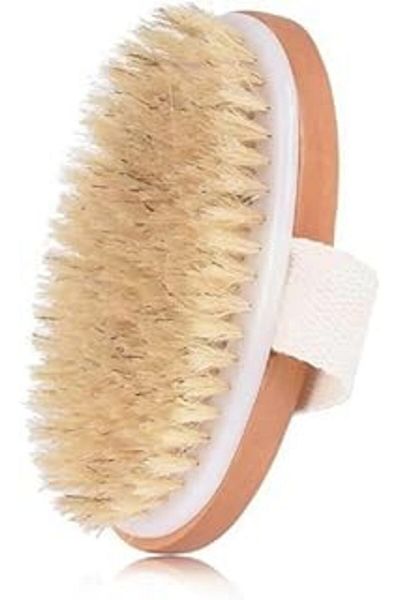 NETWORK ART Busstier Natural Horsehair Brush, Anti-Cellulite Bath Brush
