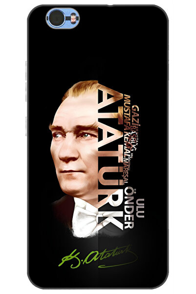 Vestel Venüs Z10 Uyumlu Kılıf Desen Baskılı Silikon Atatürk STK:681 CP-v7a1eSM