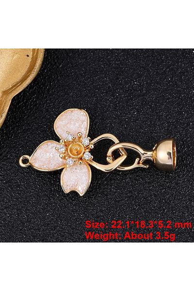 Choice As Photo Gold Juya 18K Gold Plated Decorative Fasteners Connector Locks Pearls Clasps Accessories Fo