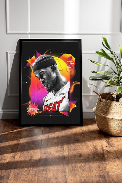 Saturn Pictură înrămată Jimmy Butler - Pictură poster NBA Miami Heat