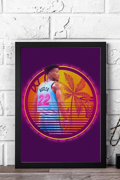 Saturn Pictură înrămată Jimmy Butler - Pictură poster NBA de baschet