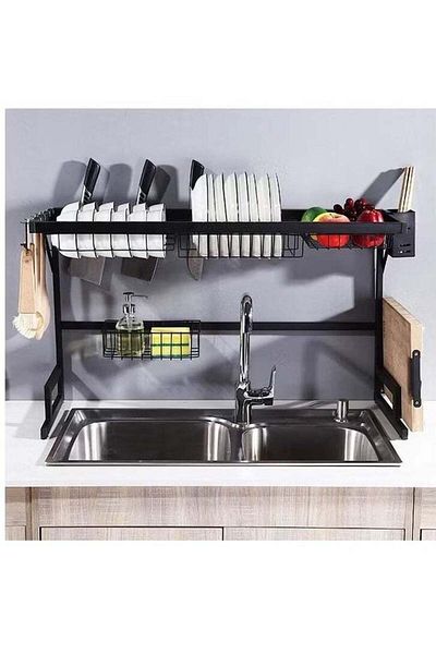 Generic Above The Sink, Dish Drying Rack, Stainless Steel Kitchen Supplies Storage Rack, Display Rack, Drain