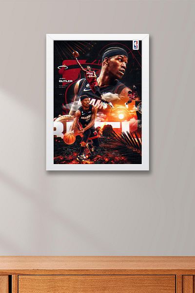 Saturn Pictură înrămată Jimmy Butler - Pictură poster NBA Miami Heat