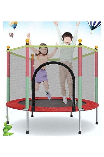 Generic Children's Round Trampoline Family Game Small Bouncing Bed Household Jumping Protective Wire Mesh