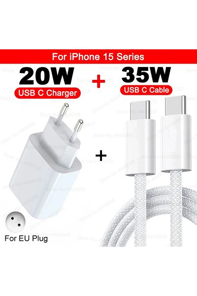 Choice EU For iPhone15Serie PD 20W Fast Charger For iPhone 16 15 11 12 13 14 Pro Max Plus Fast Charging Cab