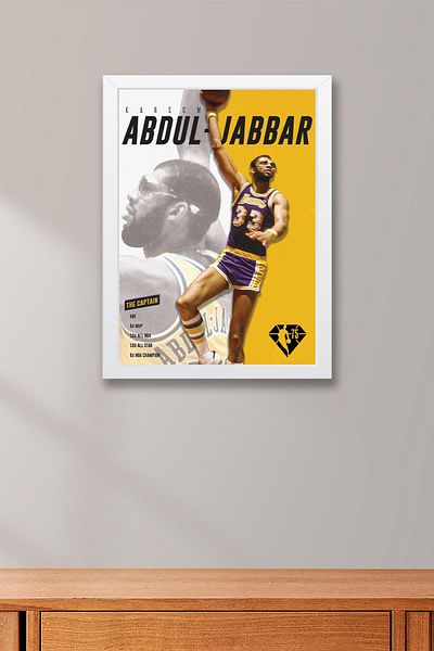Saturn Pictură înrămată de Kareem Abdul Jabbar - Pictură poster NBA de baschet