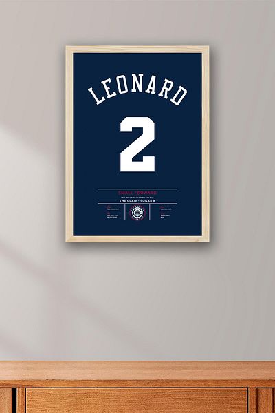 Saturn Pictură înrămată cu tricou Kawhi Leonard - NBA Los Angeles Clippers
