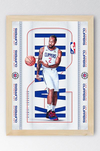 Saturn Pictură înrămată de Kawhi Leonard - Poster NBA Los Angeles Clippers